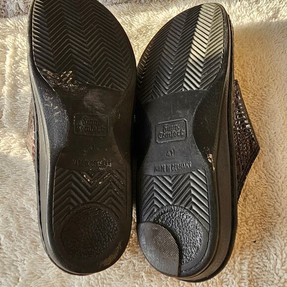 Finn Comfort‎ Women's Aussee Clog Napa Croc Embossed Leather EU 41 D US 10 10.5 - Picture 6 of 7